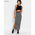 Africa Stripe Tube Knitted Casual Women Skirt with Splice